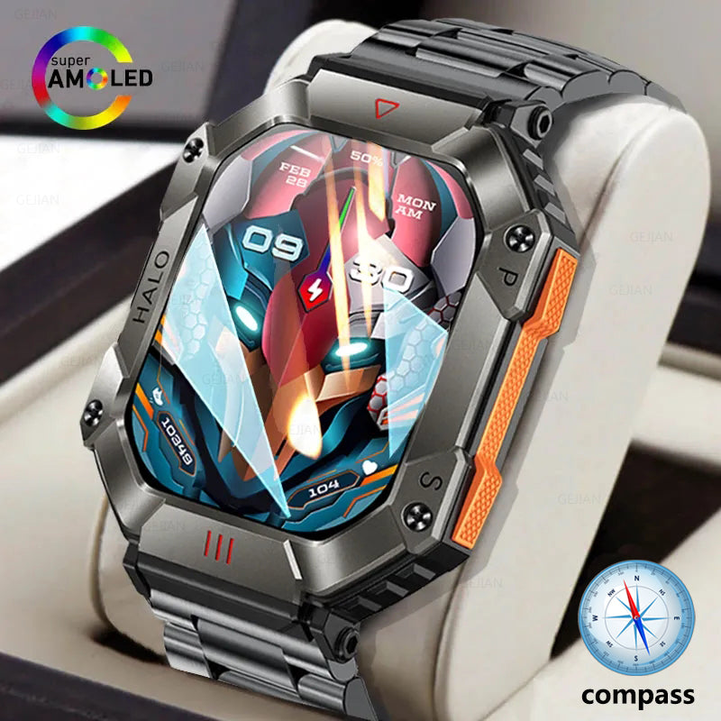 Reloj Inteligente, Smartwatch KR80 Negro Metalico