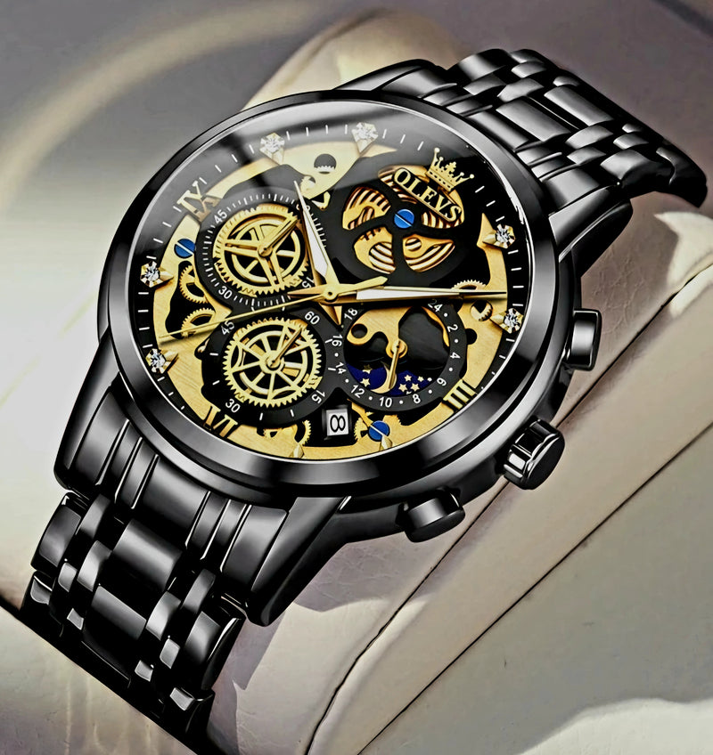 Reloj Analogo OLEVS Original Negro -  M-9947N