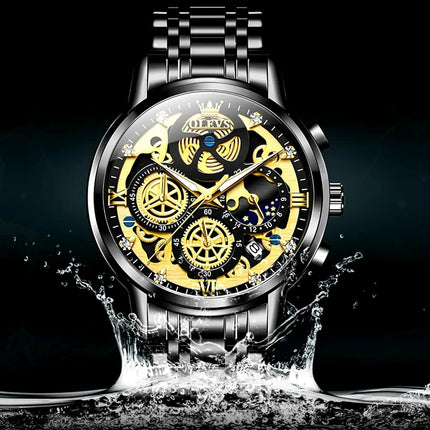 Reloj Analogo OLEVS Original Negro -  M-9947N