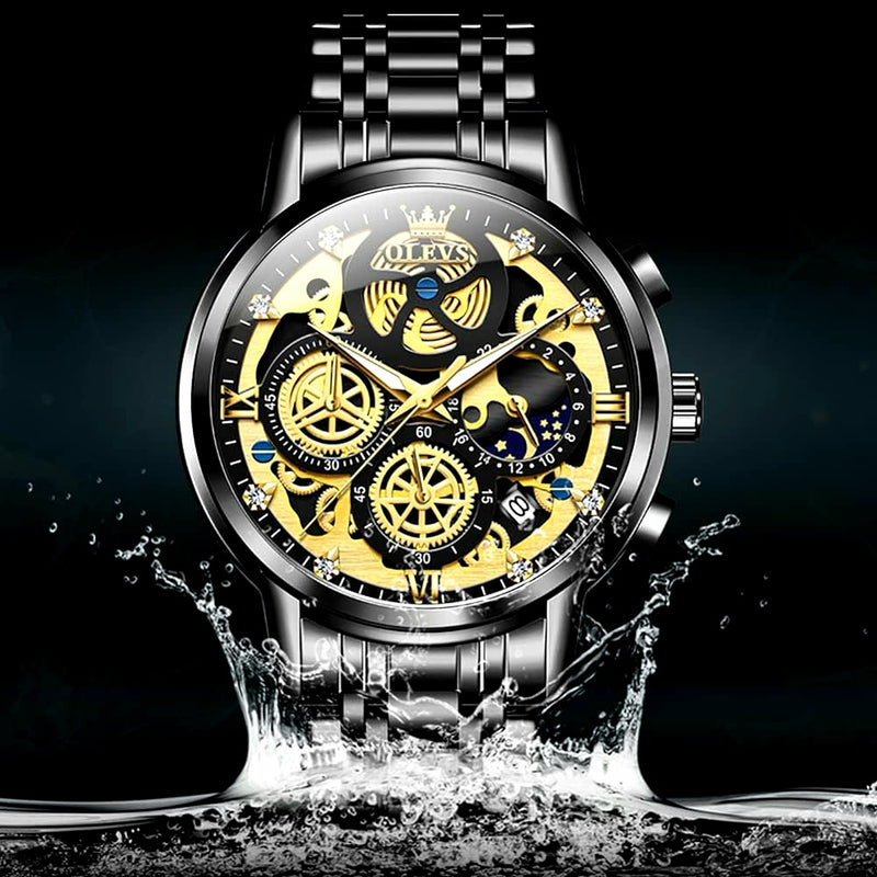 Reloj Analogo OLEVS Original Negro -  M-9947N