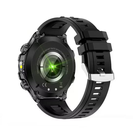 Reloj Inteligente Con Linterna M-AK75 Negro Pulsera de Silicona