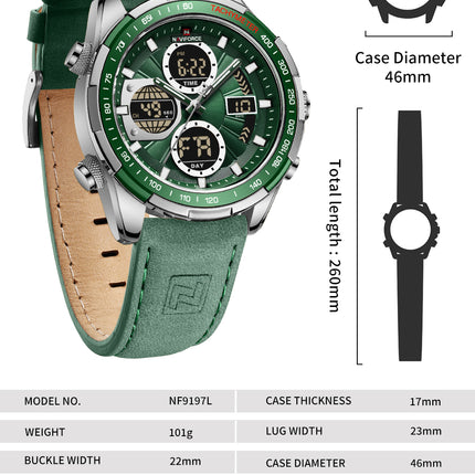 Reloj Naviforce 9197  Verde Original