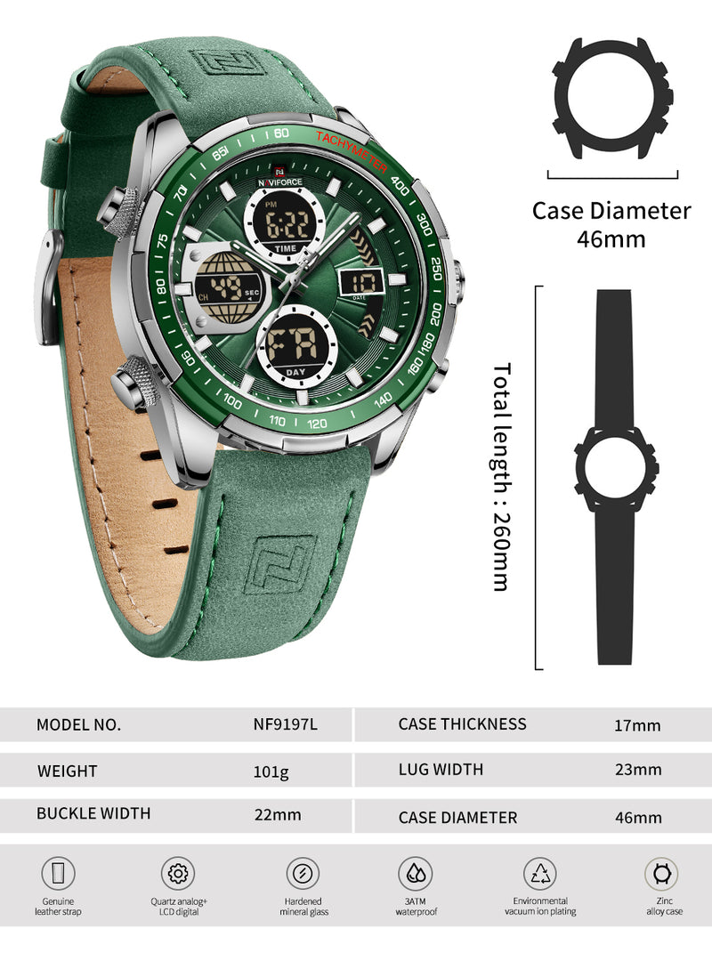 Reloj Naviforce 9197  Verde Original