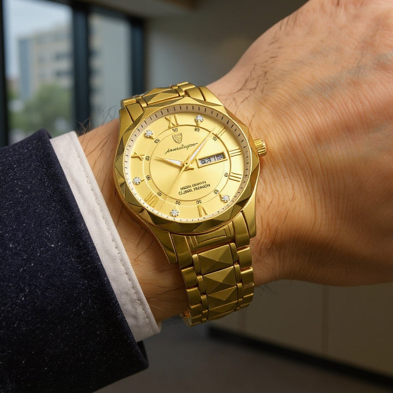 Reloj Analogo Poedagar MD615 Dorado