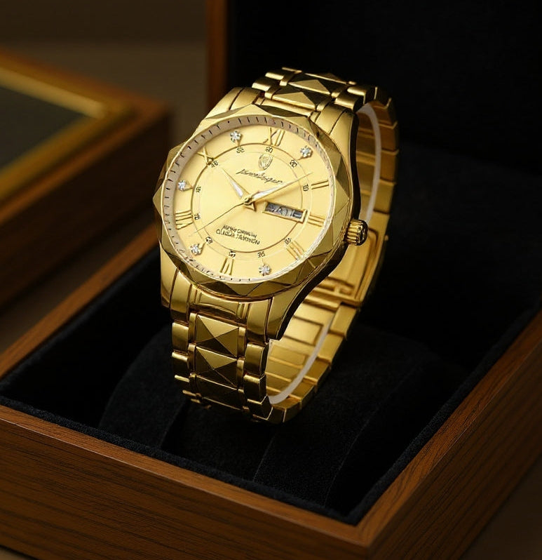 Reloj Analogo Poedagar MD615 Dorado