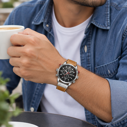 Reloj Curren MD8291 puesto en la muñeca