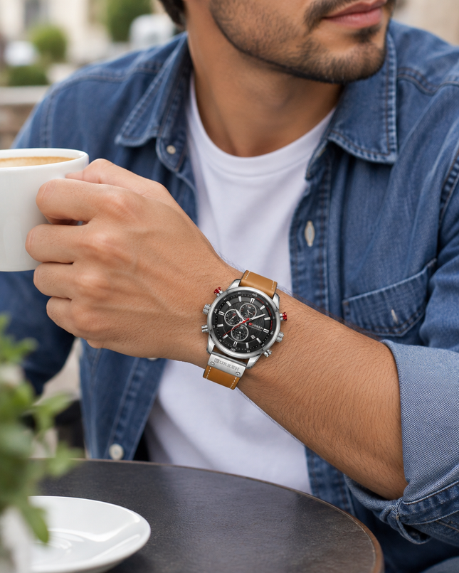 Reloj Curren MD8291 puesto en la muñeca