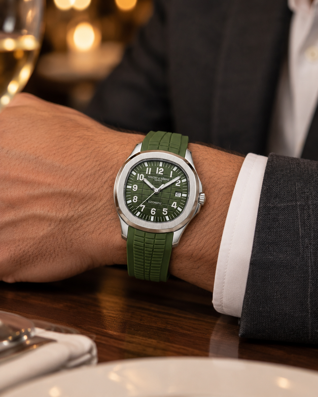 Reloj automático Specht & Söhne P08 puesto en la muñeca