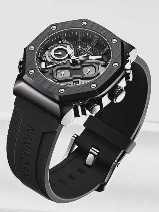 Reloj Analogo Naviforce Original Negro [8035]