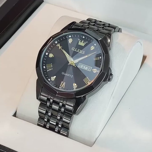 Reloj Analogo OLEVS Original Negro M-9931