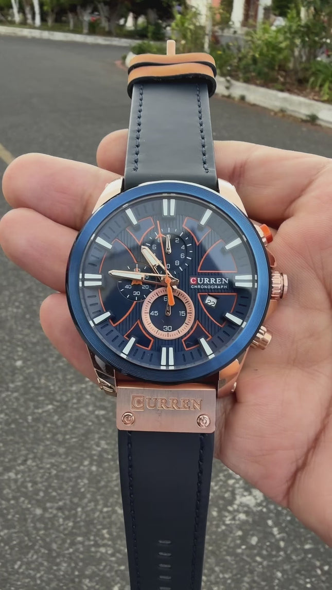 Reloj Analogo Curren - Resistente al agua - Azul