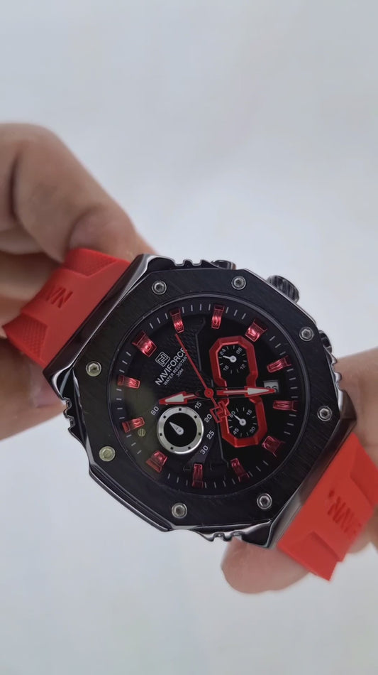 Reloj Naviforce Original Rojo