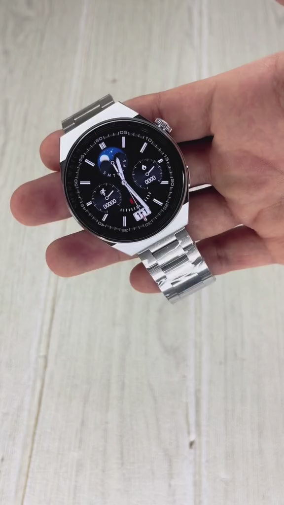 Reloj Inteligente GT3 MAX Original, NFC - Plateado