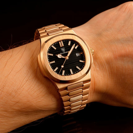 Reloj Poedagar Dorado Con Fechador - Analogo