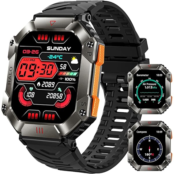 Reloj Inteligente, Smartwatch KR80 Negro
