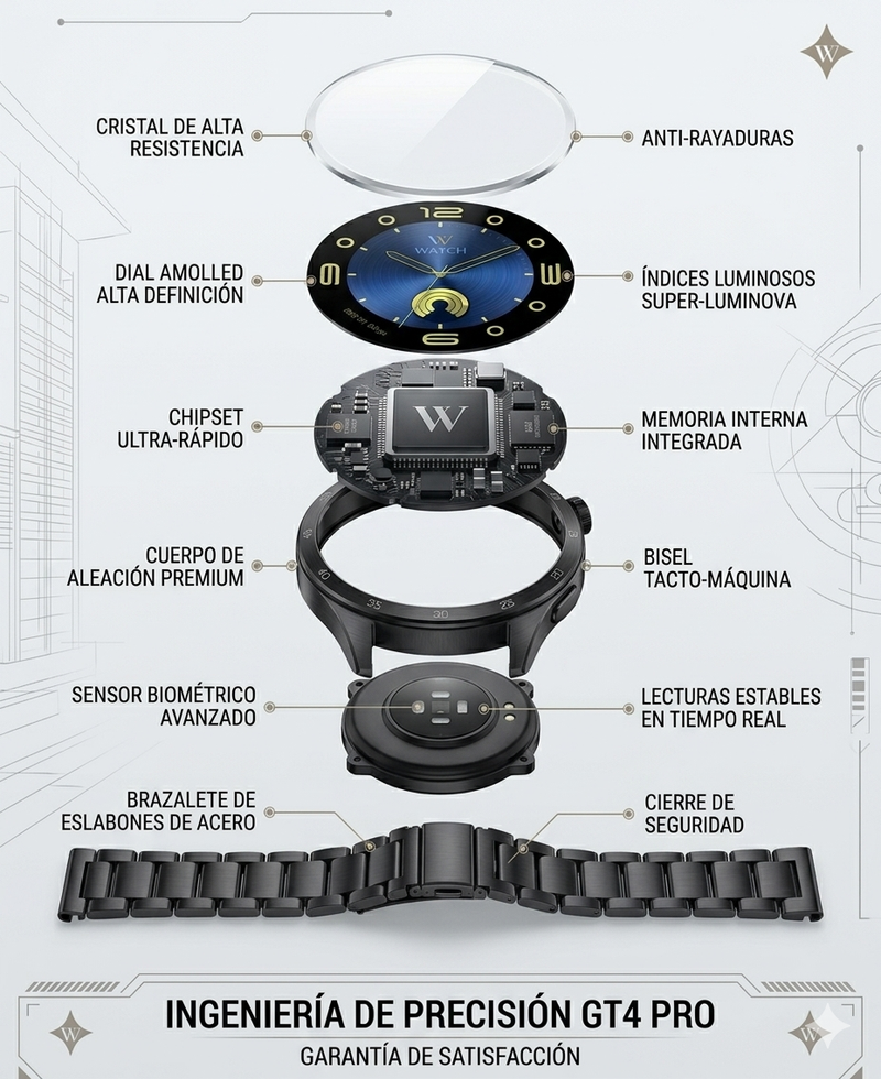 Reloj Inteligente- Smartwatch GT4 - 2 Pulseras