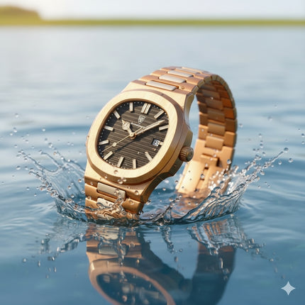 Reloj Poedagar Dorado Con Fechador - Analogo
