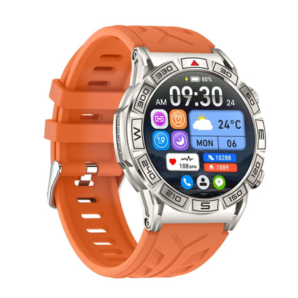 Reloj Inteligente Con Linterna  (k-c80) Naranja Pulsera de Silicona