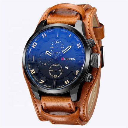 Reloj Curren Cafe/Negro MD-8225 -  Contra el Agua - Analogo