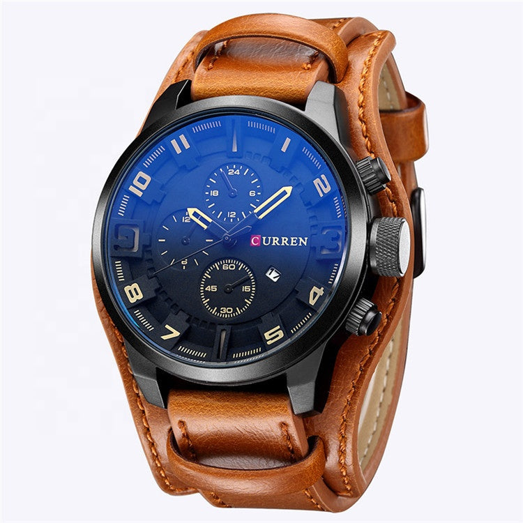 Reloj Curren Cafe/Negro MD-8225 -  Contra el Agua - Analogo