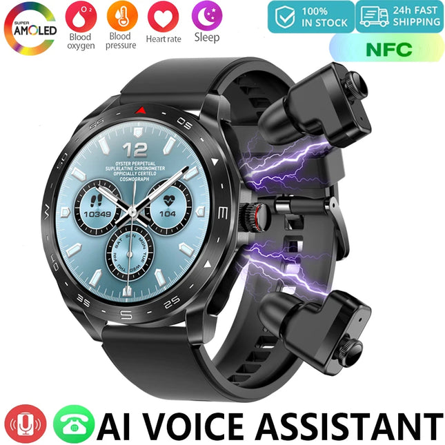 Reloj Inteligente - Smartwatch MDT95 BK - 2 Pulseras