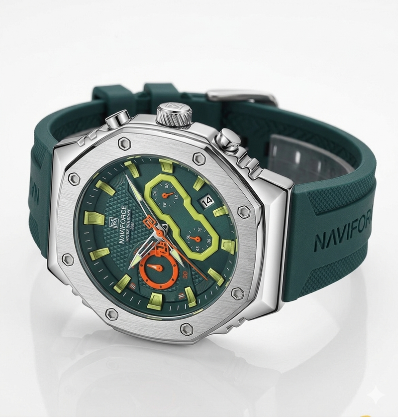 Reloj Naviforce Original Verde [8035] Analogo