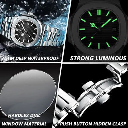 Reloj Poedagar Con Fechador - Negro  M613