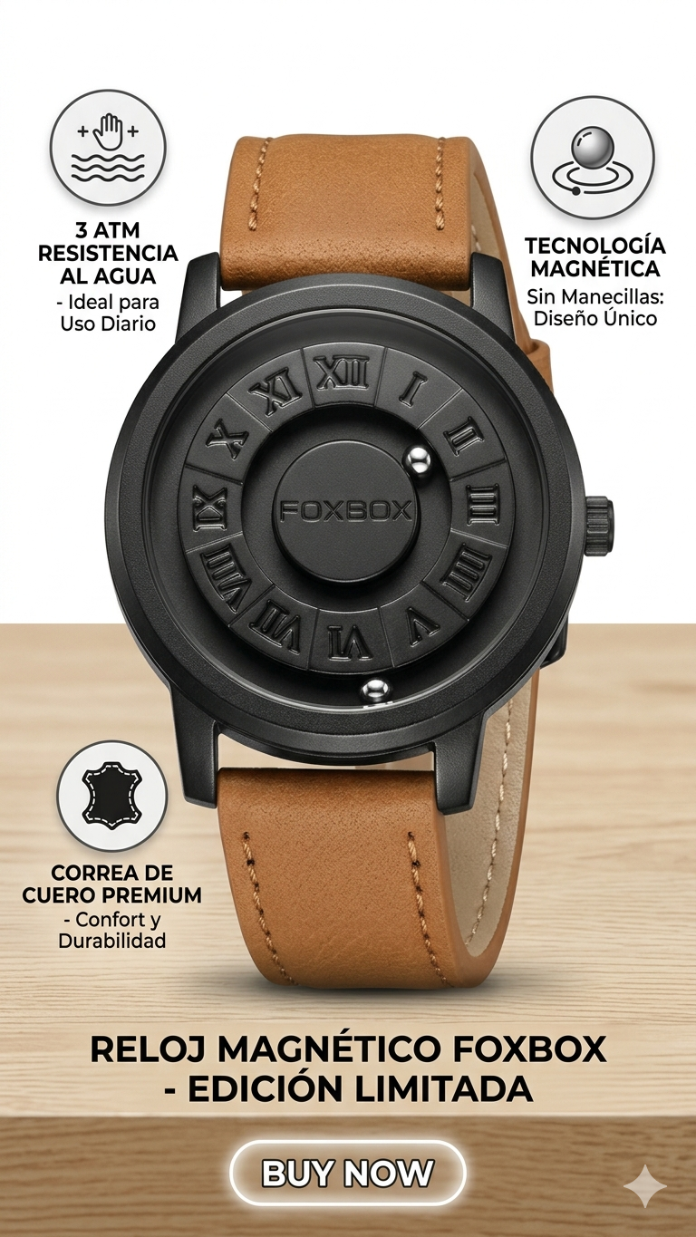 Reloj Foxbox Contra el agua MD-00047 Negro/Cafe