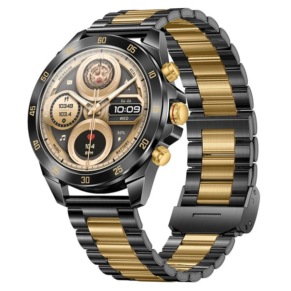 Smartwatch MD-NX1 Negro/Dorado – Llamadas, IP68
