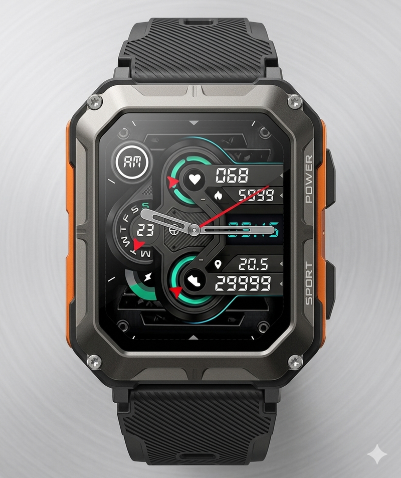 Reloj Inteligente - Smartwatch C20 Pro Negro/Naranja