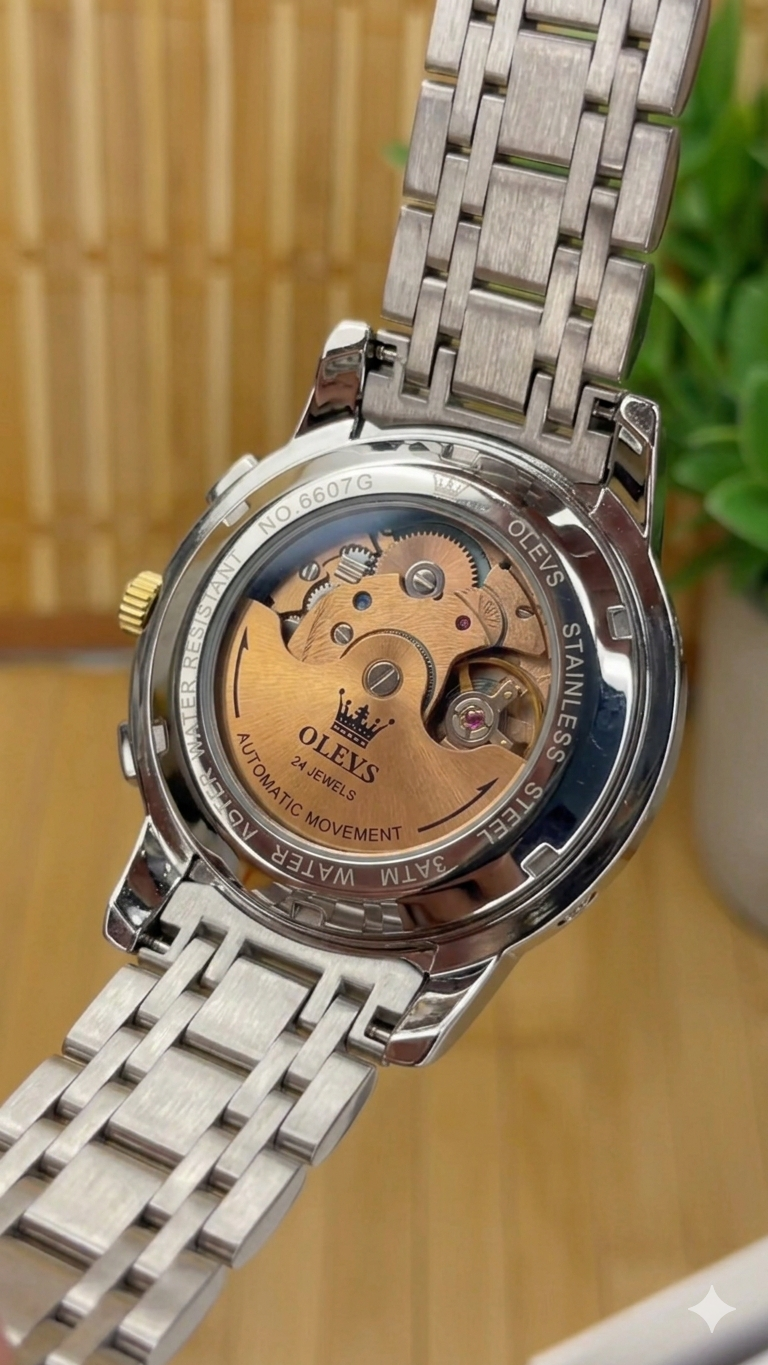 Reloj Automatico Olevs 6607 - Mecánico - Azul