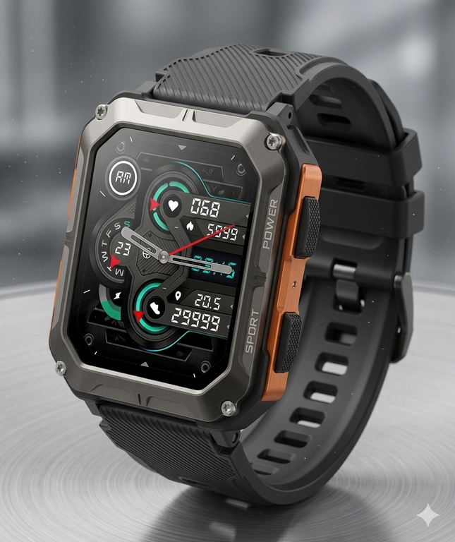 Reloj Inteligente - Smartwatch C20 Pro Negro/Naranja