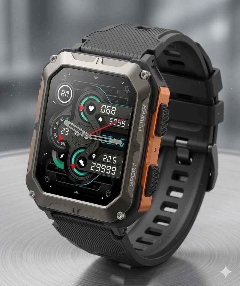 Reloj Inteligente - Smartwatch C20 Pro Negro/Naranja