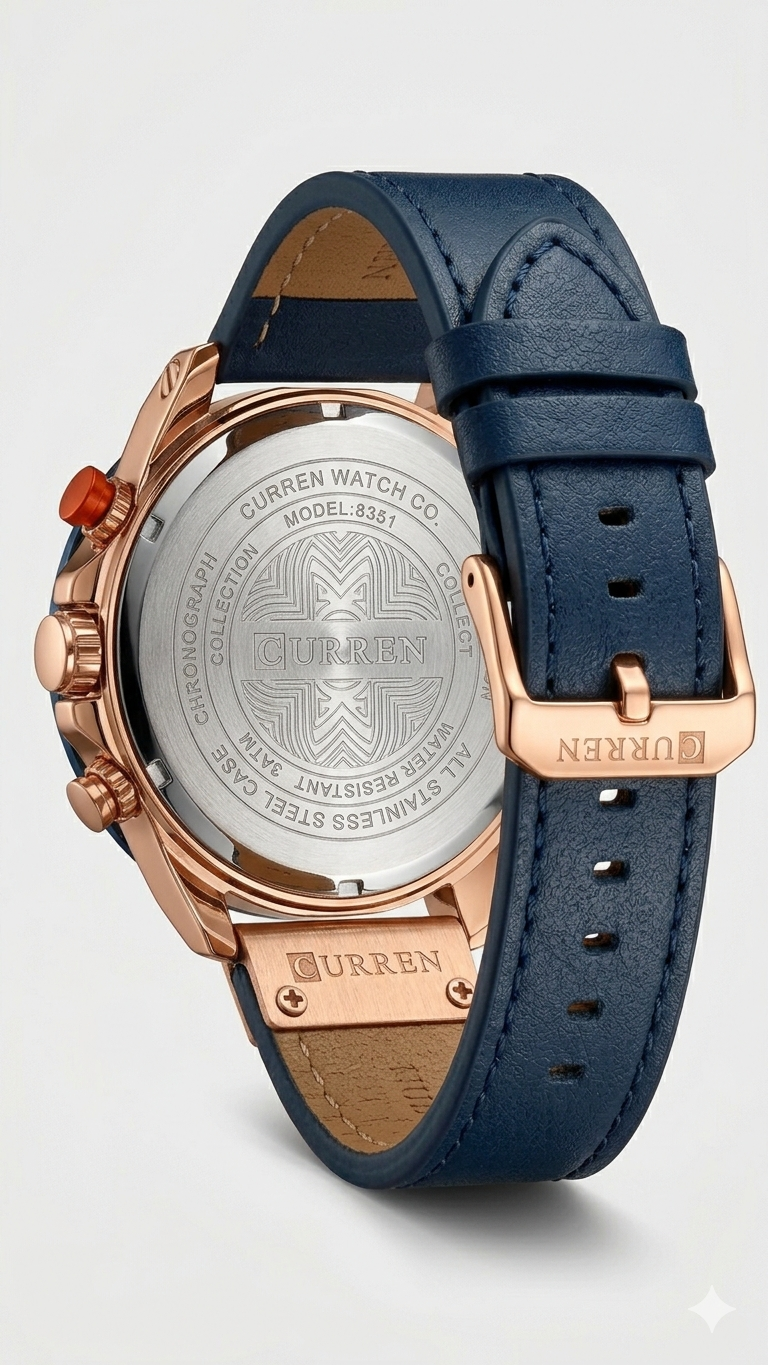 Reloj Analogo Curren - Resistente al agua - Azul