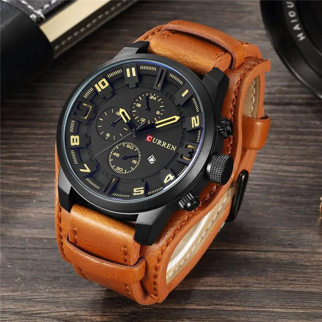 Reloj Curren Cafe/Negro MD-8225 -  Contra el Agua - Analogo