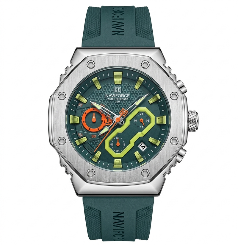 Reloj Naviforce Original Verde [8035] Analogo