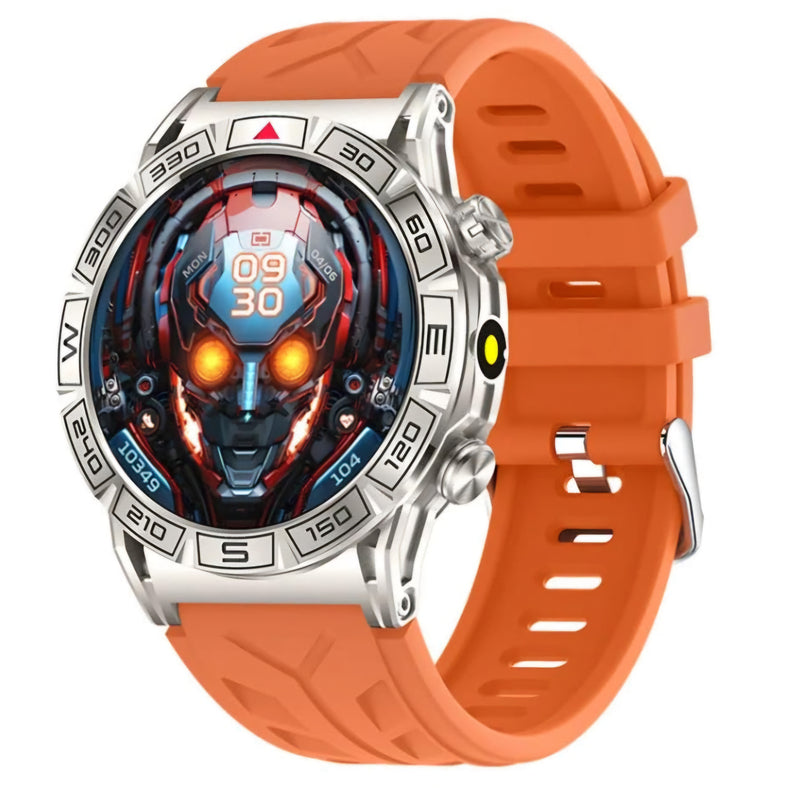 Reloj Inteligente Con Linterna  (k-c80) Naranja Pulsera de Silicona
