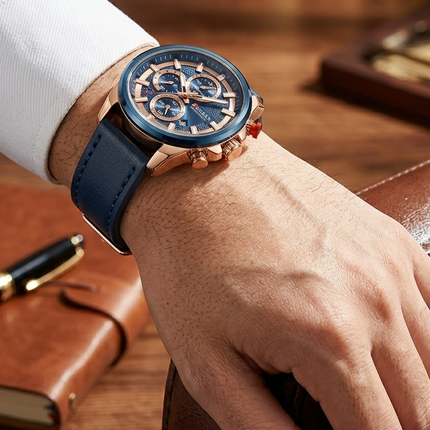 Reloj Analogo Curren - Resistente al agua - Azul