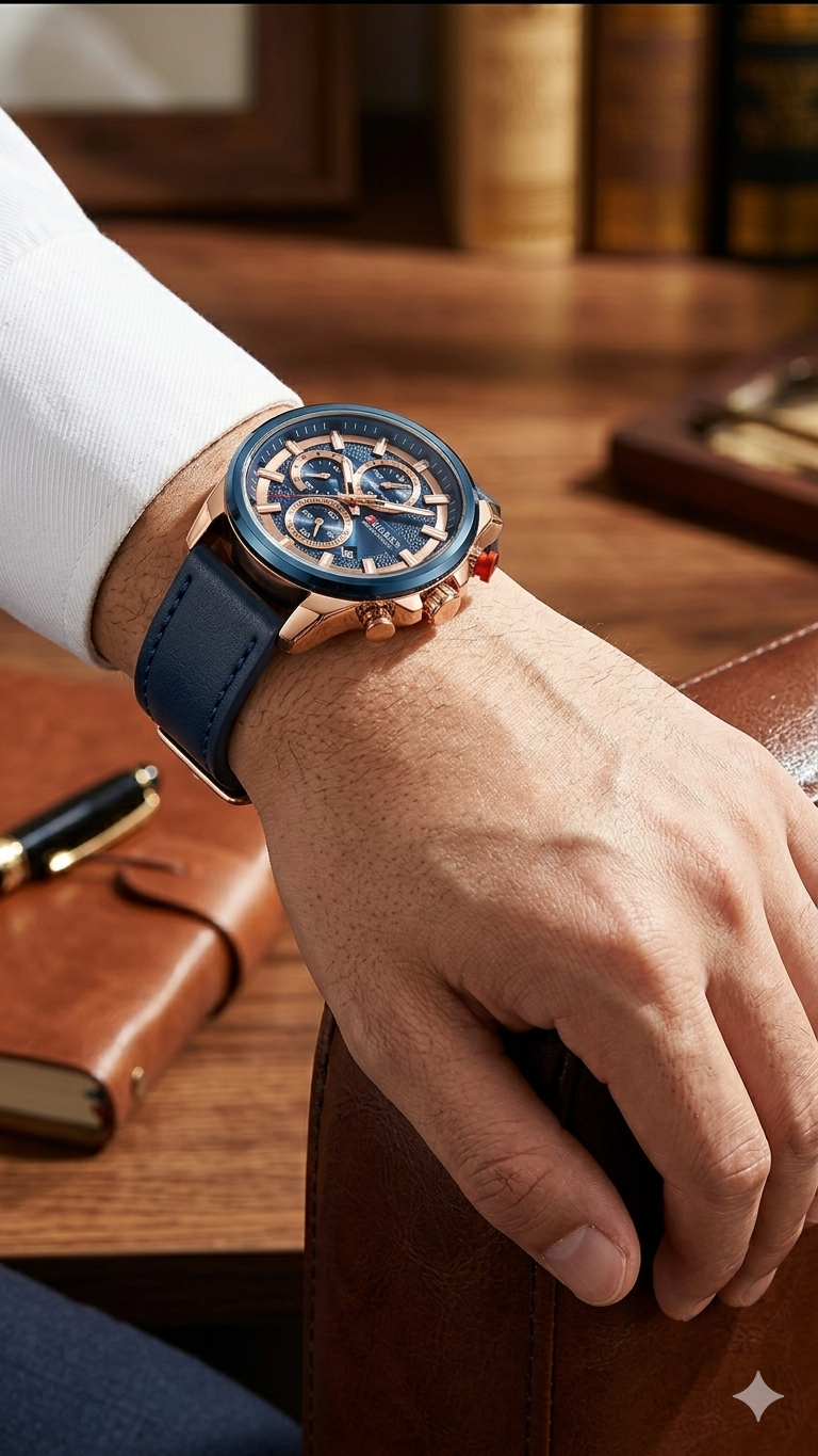 Reloj Analogo Curren - Resistente al agua - Azul