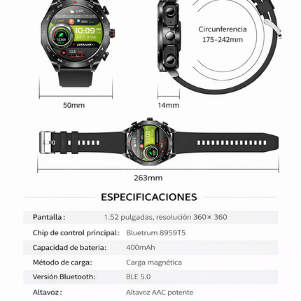Reloj Inteligente - Smartwatch MDT95 BK