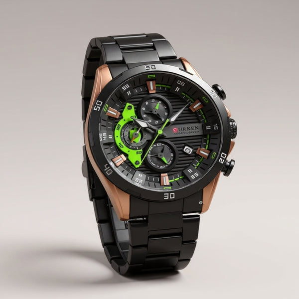 Reloj Curren MD8402 – Cronógrafo con Correa de Acero, Resistente al Agua