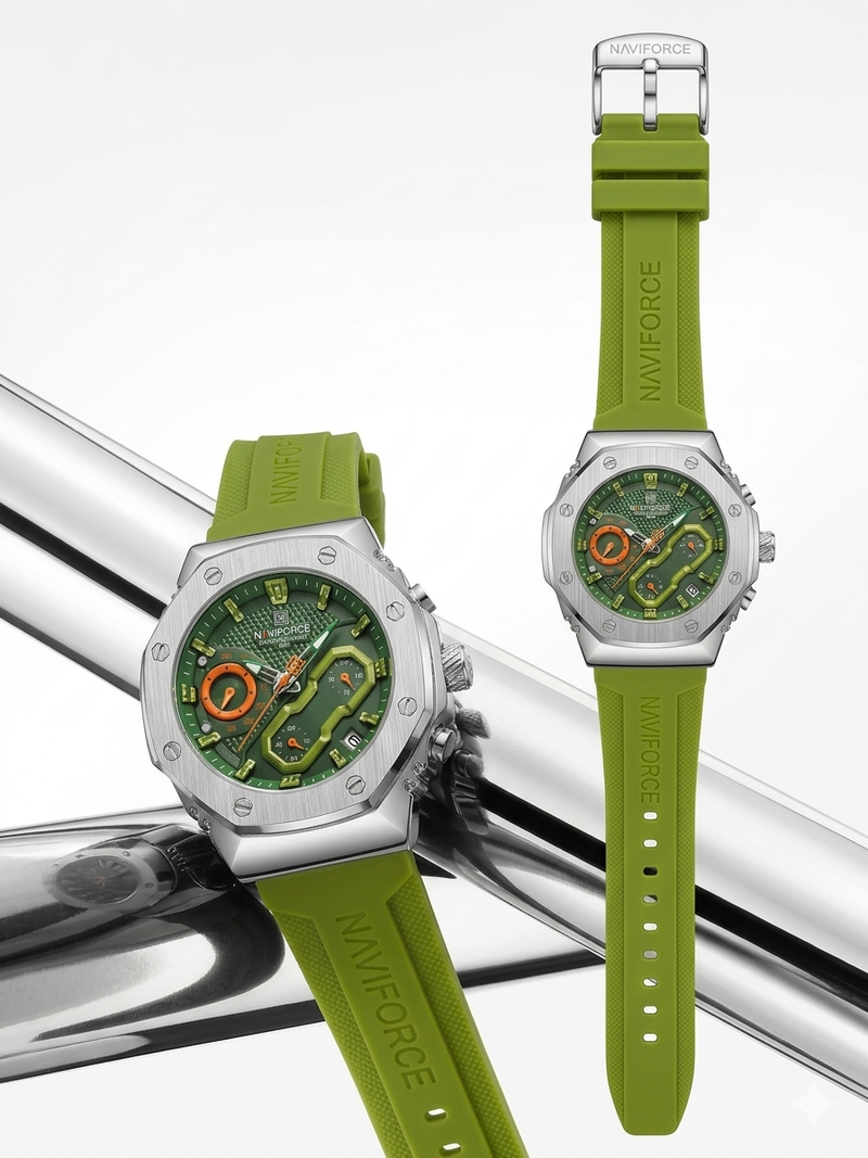 Reloj Naviforce Original Verde para Dama [8035] Analogo