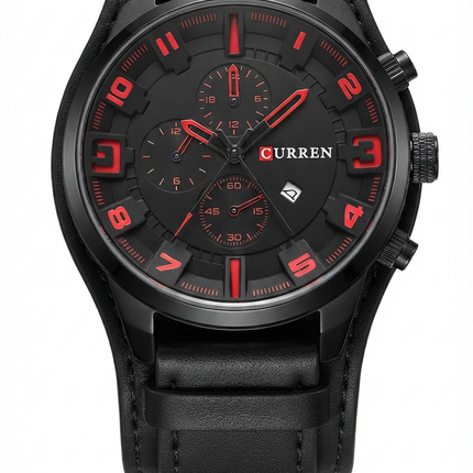 Reloj Curren Negro -  Contra el Agua - Analogo