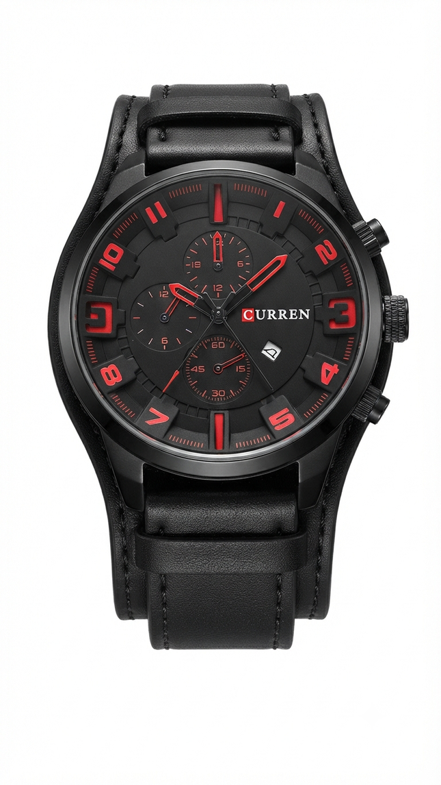 Reloj Curren Negro -  Contra el Agua - Analogo