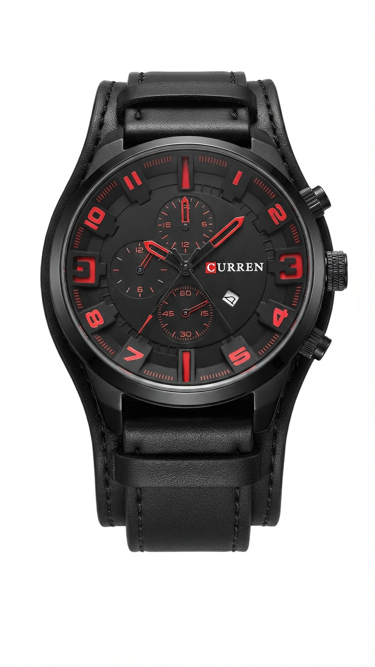Reloj Curren Negro -  Contra el Agua - Analogo