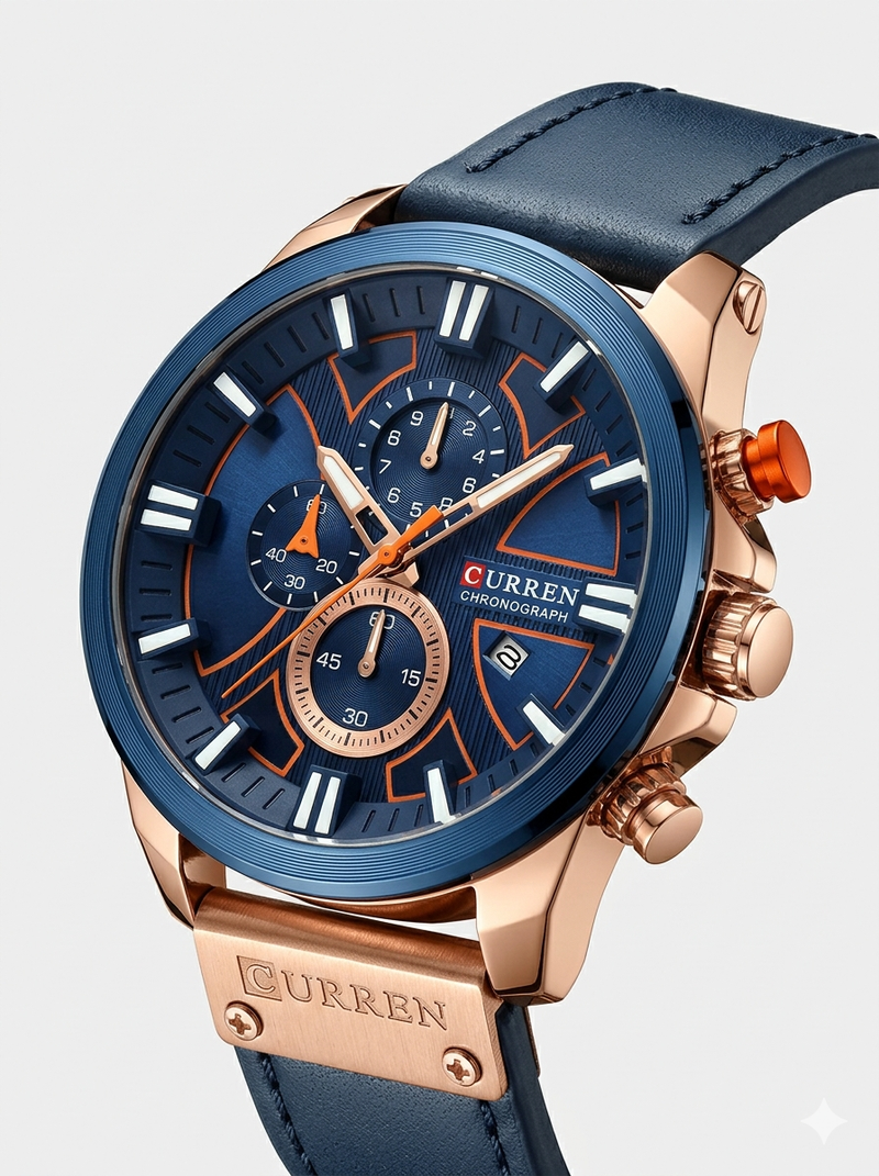 Reloj Analogo Curren - Resistente al agua - Azul