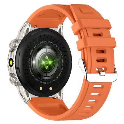 Reloj Inteligente Con Linterna  (k-c80) Naranja Pulsera de Silicona