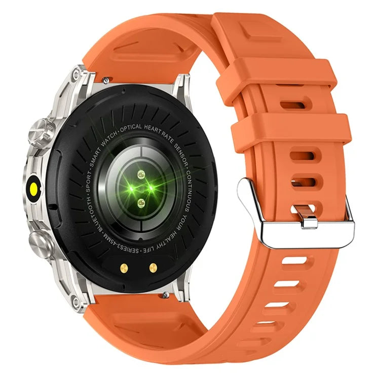 Reloj Inteligente Con Linterna  (k-c80) Naranja Pulsera de Silicona