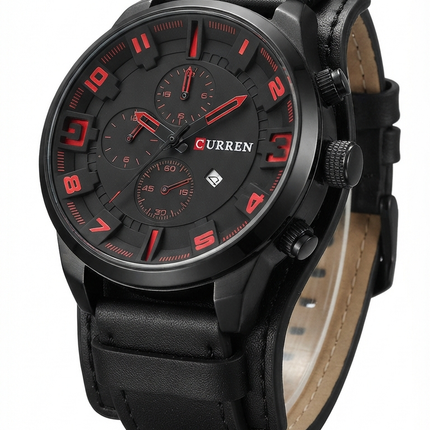 Reloj Curren Negro -  Contra el Agua - Analogo