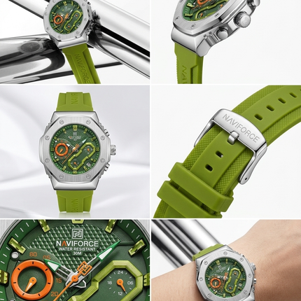 Reloj Naviforce Original Verde para Dama [8035] Analogo